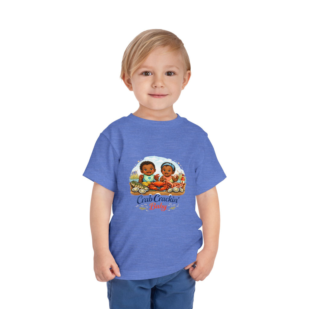 Crab Crackin' Baby Toddler Tee - Cute Seafood Playtime Shirt