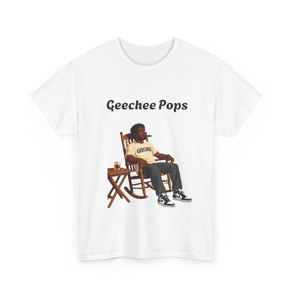 Geechee Pops T‑Shirt — Vintage Rocking Chair Graphic Tee