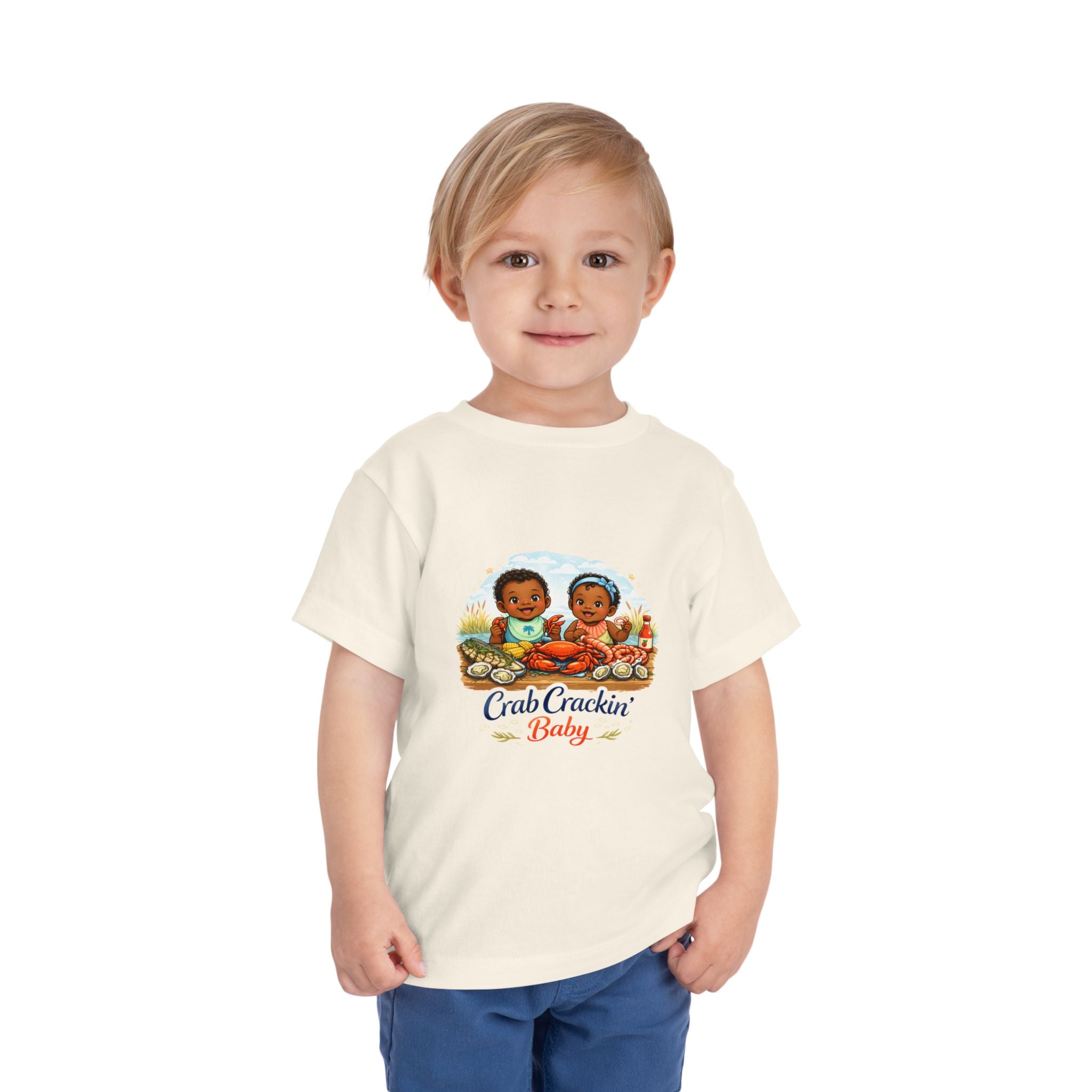 Crab Crackin' Baby Toddler Tee - Cute Seafood Playtime Shirt