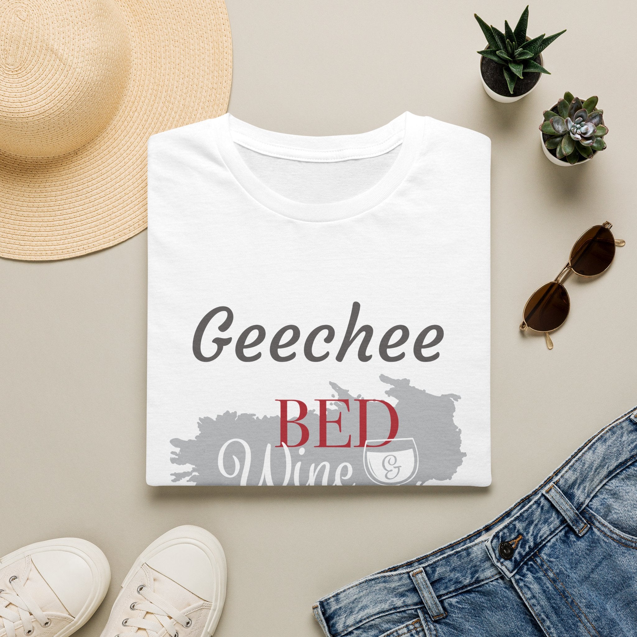 T-Shirt — Geechee Bed Wine & Blue Granny Graphic Tee