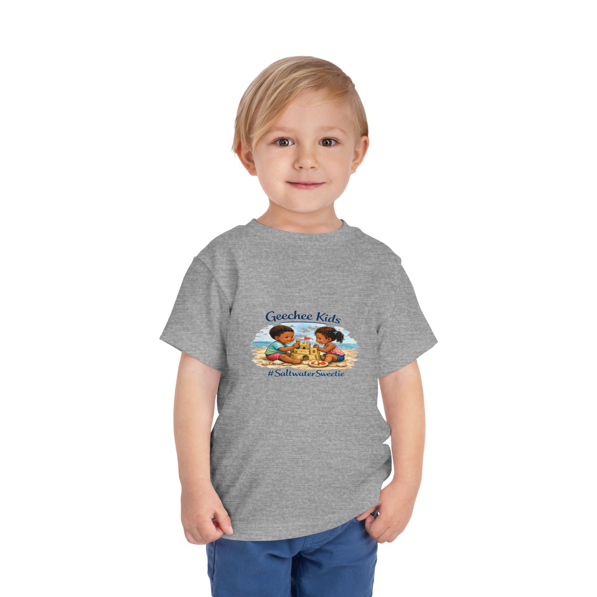 Geechee Kids "Saltwater Sweetie" Toddler Tee — Cute Beach Graphic Shirt