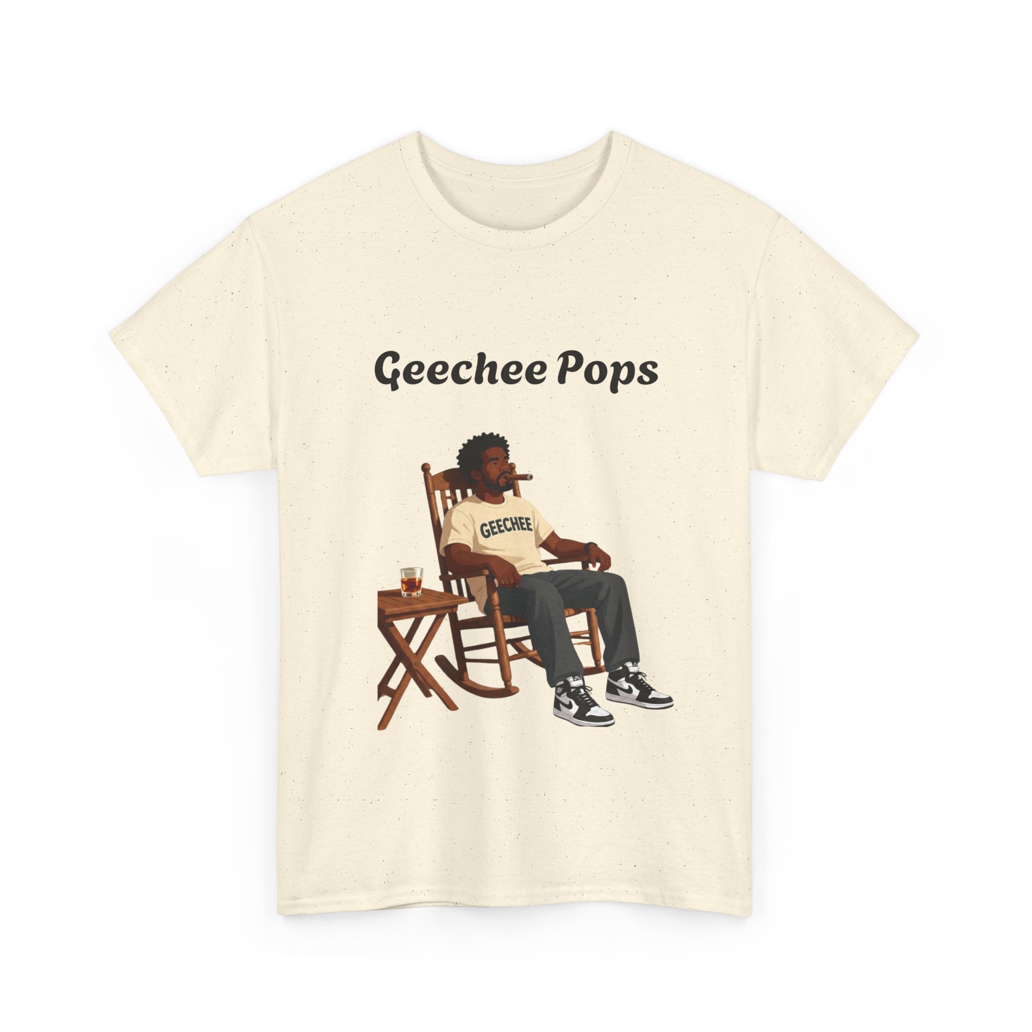 Geechee Pops T‑Shirt — Vintage Rocking Chair Graphic Tee