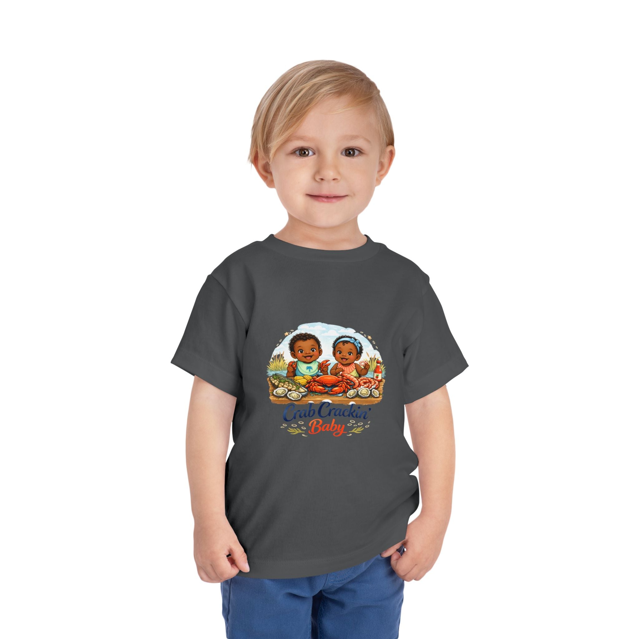 Crab Crackin' Baby Toddler Tee - Cute Seafood Playtime Shirt