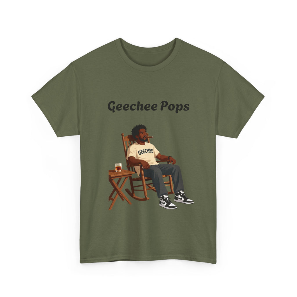 Geechee Pops T‑Shirt — Vintage Rocking Chair Graphic Tee