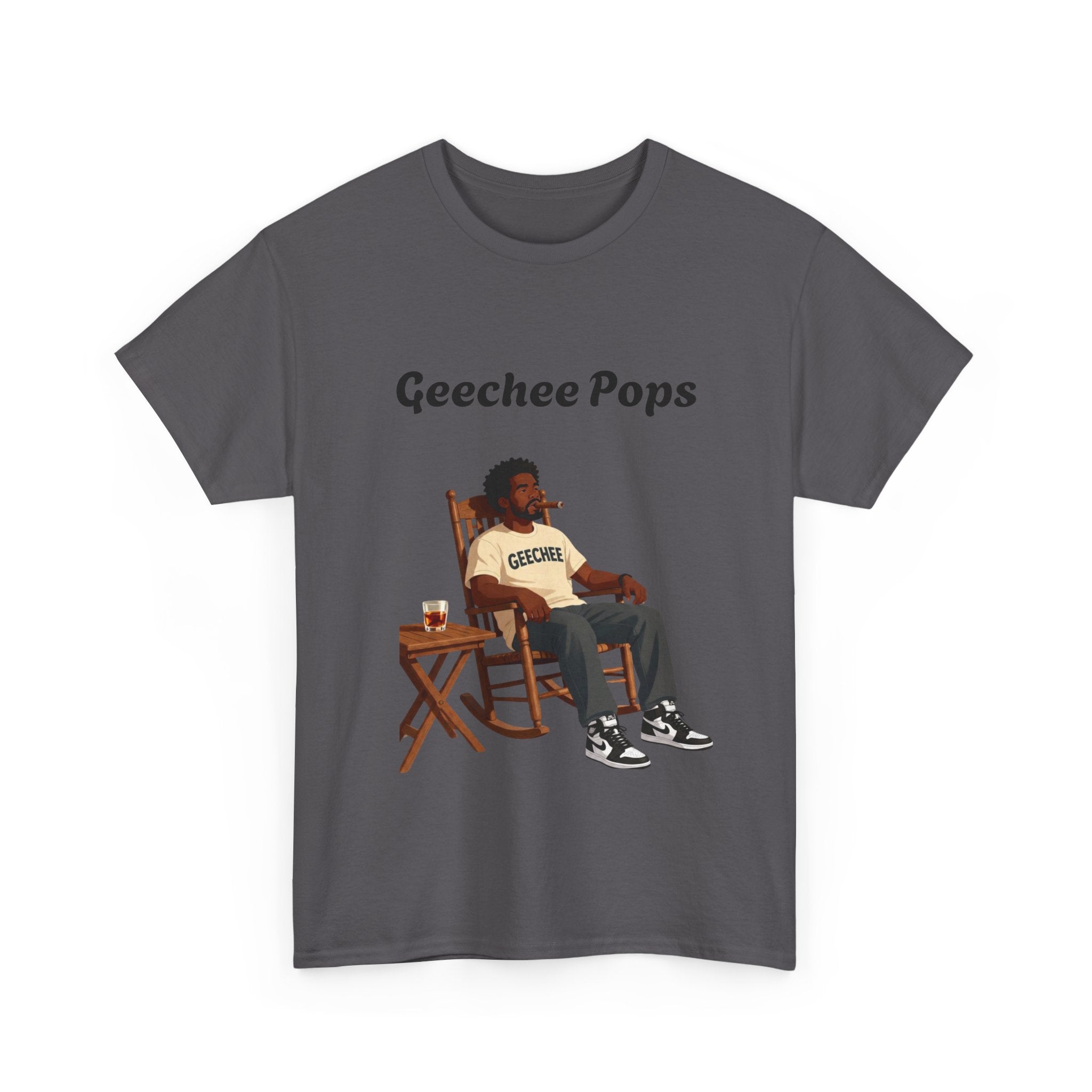 Geechee Pops T‑Shirt — Vintage Rocking Chair Graphic Tee