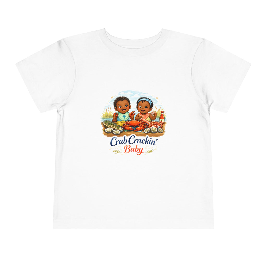 Crab Crackin' Baby Toddler Tee - Cute Seafood Playtime Shirt