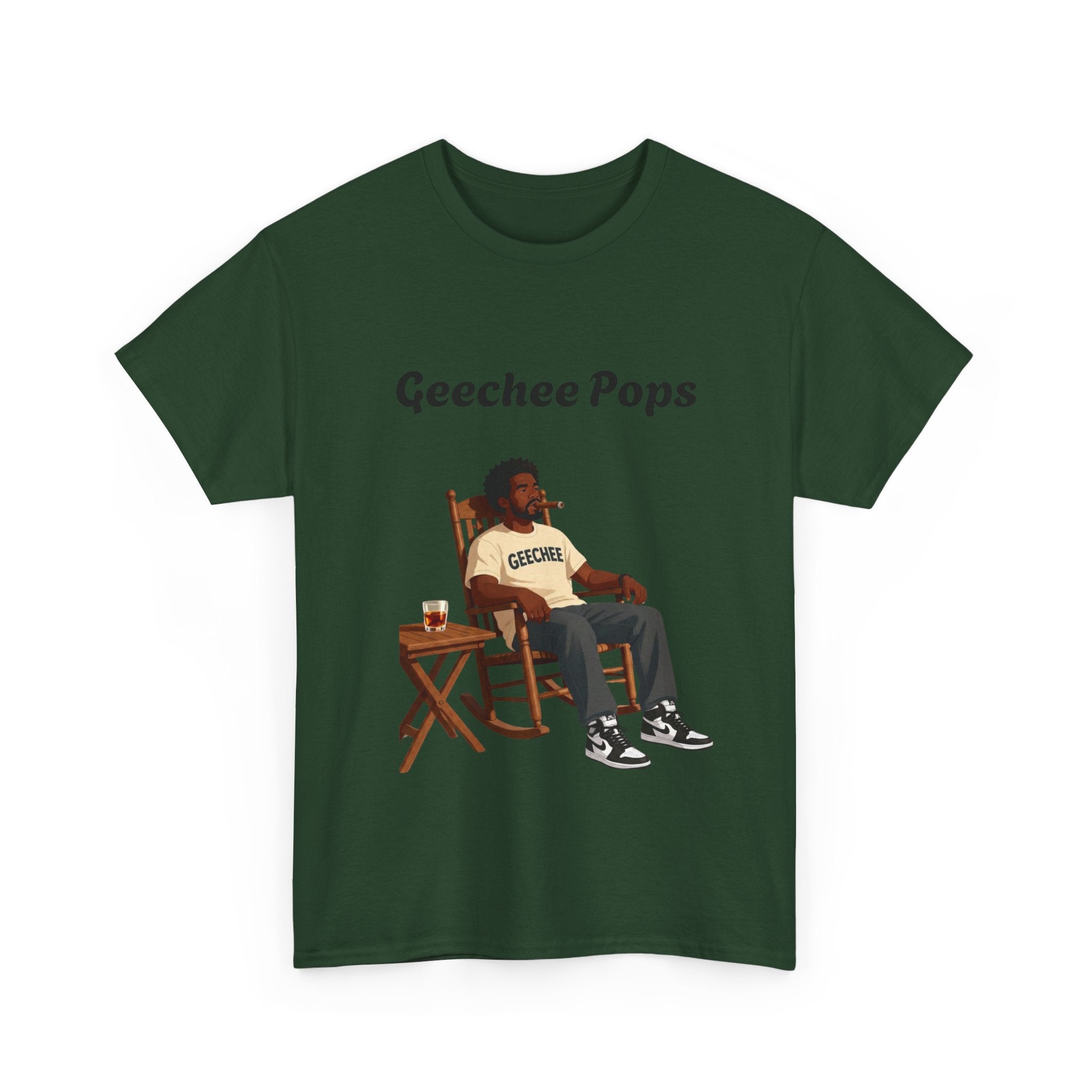 Geechee Pops T‑Shirt — Vintage Rocking Chair Graphic Tee