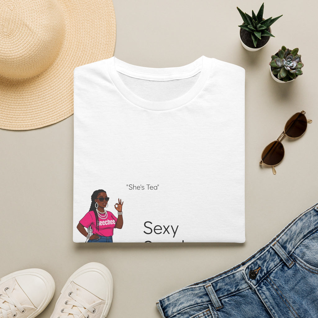 Sexy Geechee Auntie T-Shirt — "She’s Tea" Graphic Tee for Geechee Culture Fans