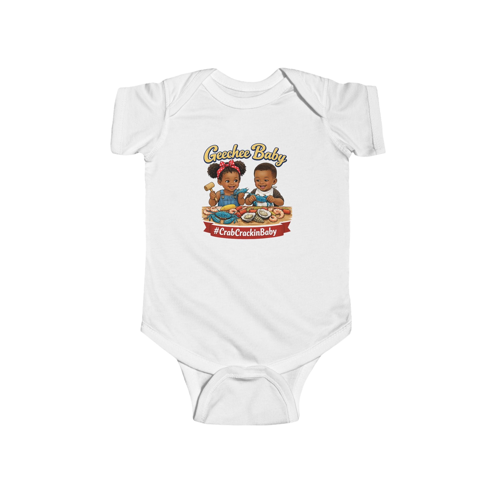 Geechee Baby "Crab Crackin Babies" Infant Onesie