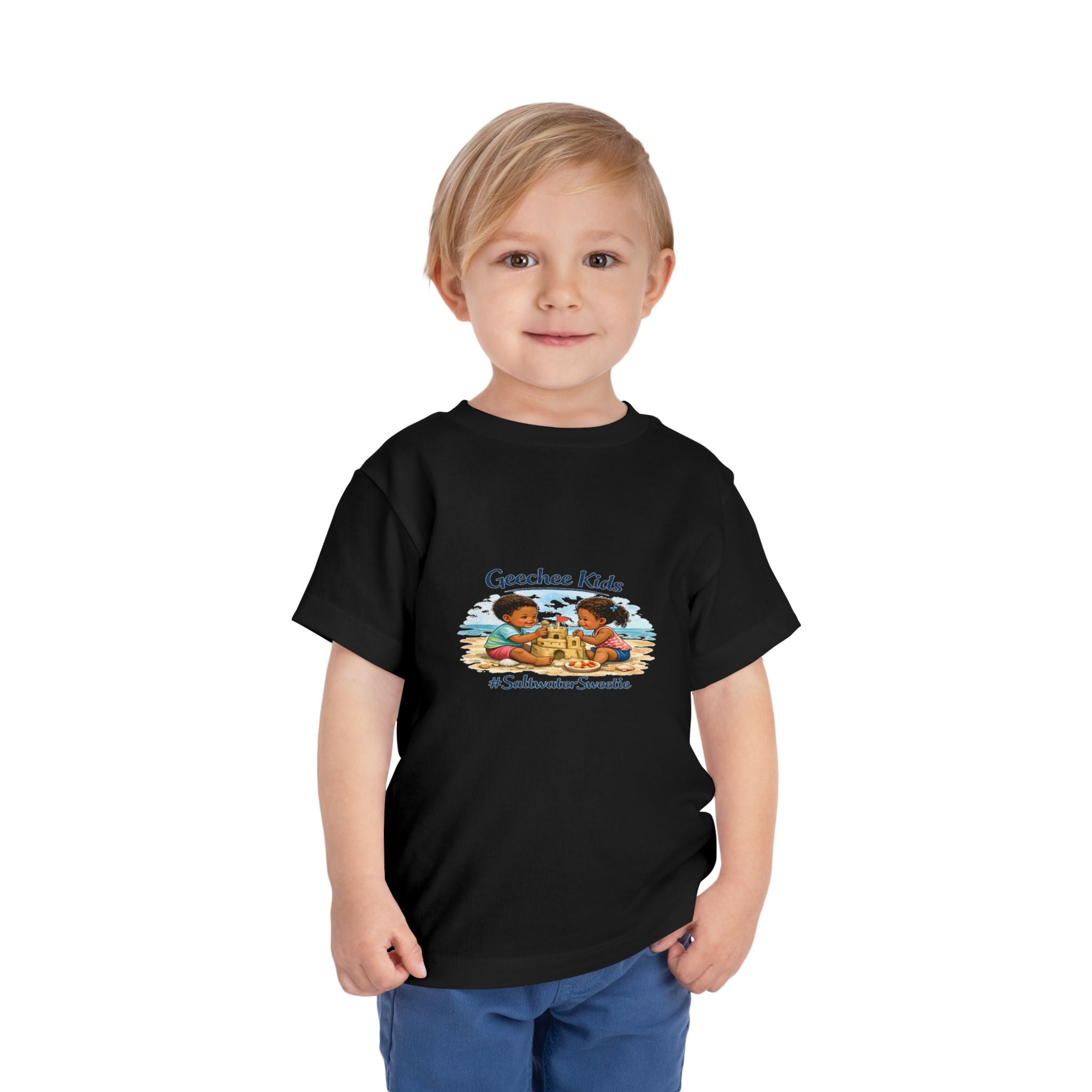 Geechee Kids "Saltwater Sweetie" Toddler Tee — Cute Beach Graphic Shirt