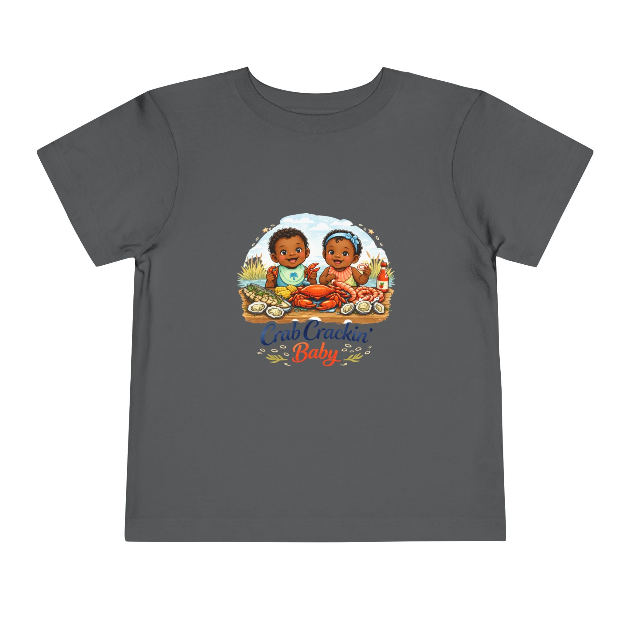 Crab Crackin' Baby Toddler Tee - Cute Seafood Playtime Shirt