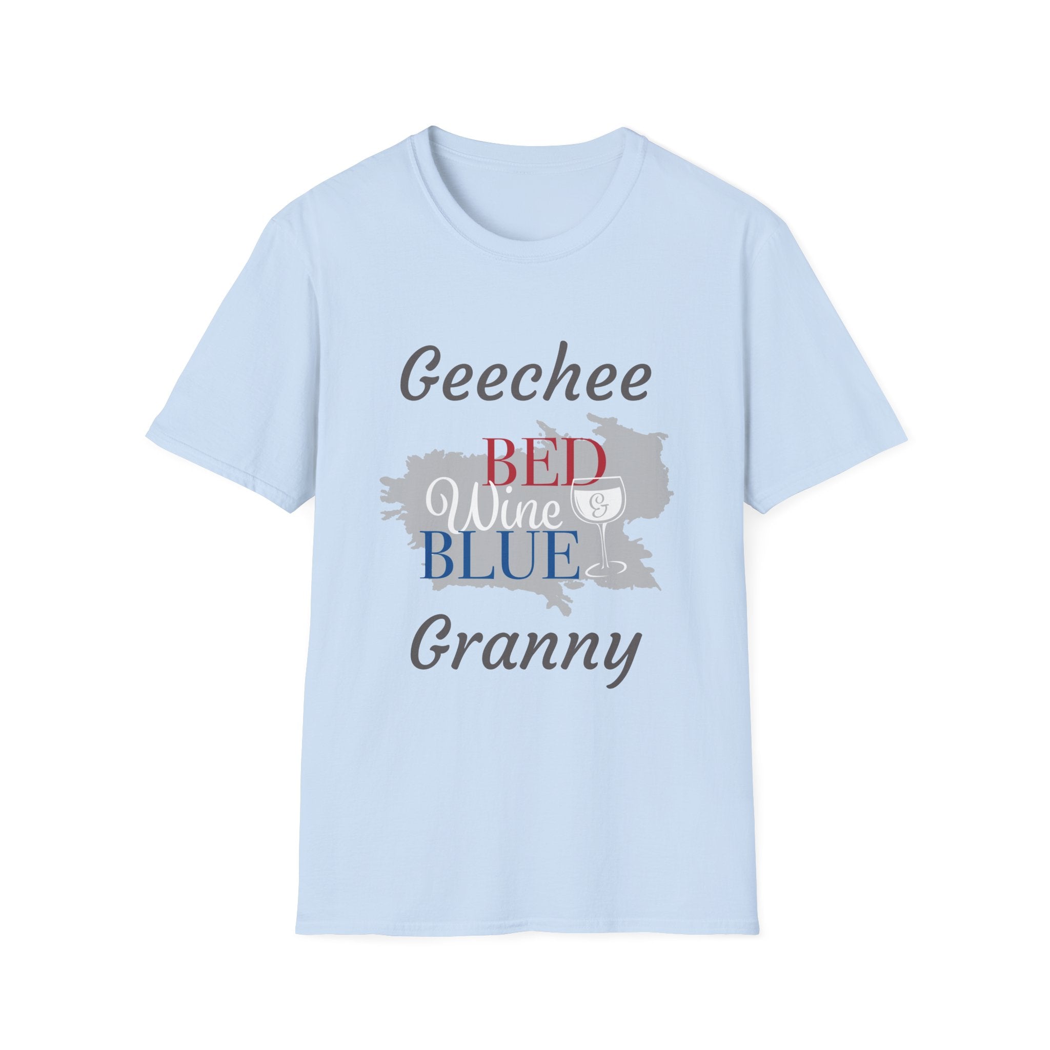 T-Shirt — Geechee Bed Wine & Blue Granny Graphic Tee