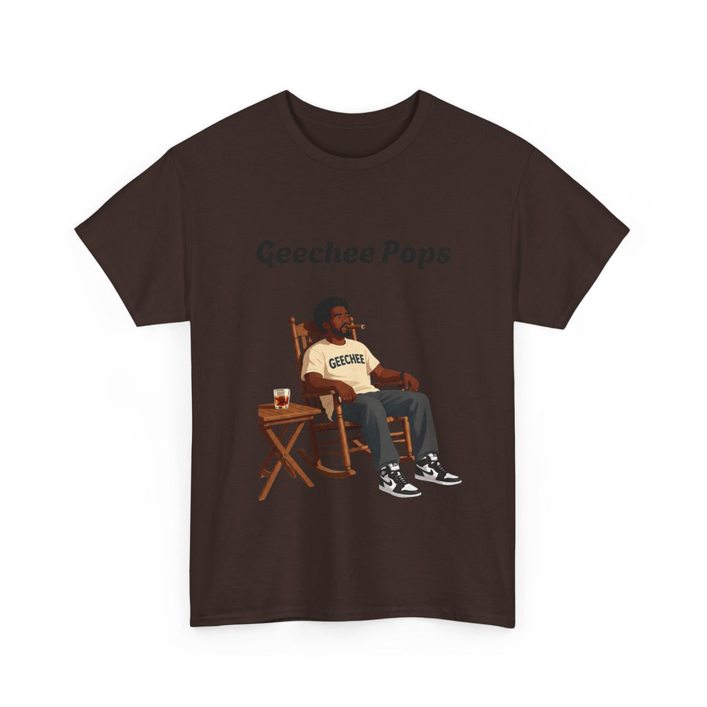 Geechee Pops T‑Shirt — Vintage Rocking Chair Graphic Tee