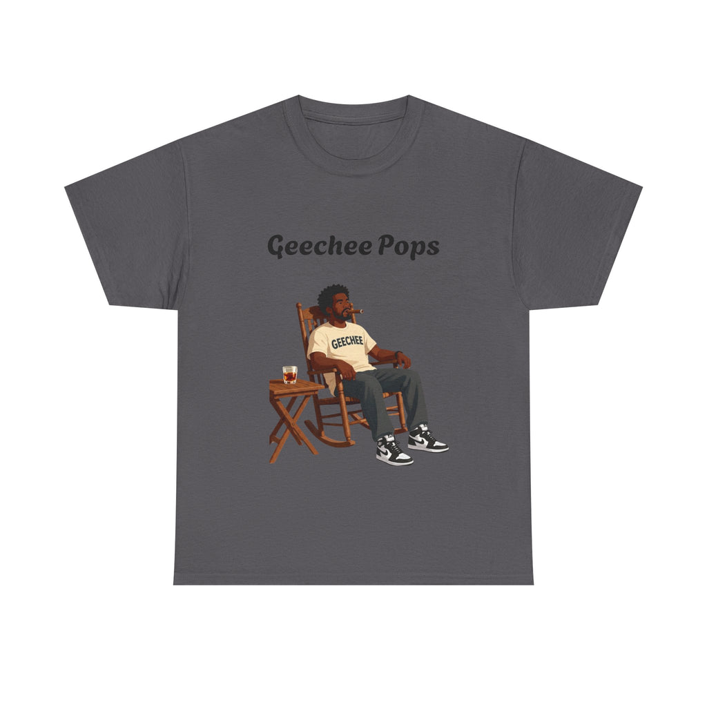 Geechee Pops T‑Shirt — Vintage Rocking Chair Graphic Tee