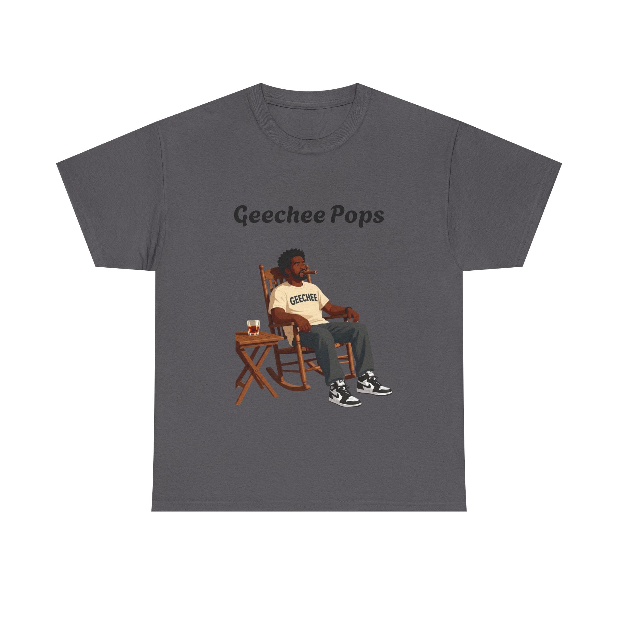 Geechee Pops T‑Shirt — Vintage Rocking Chair Graphic Tee