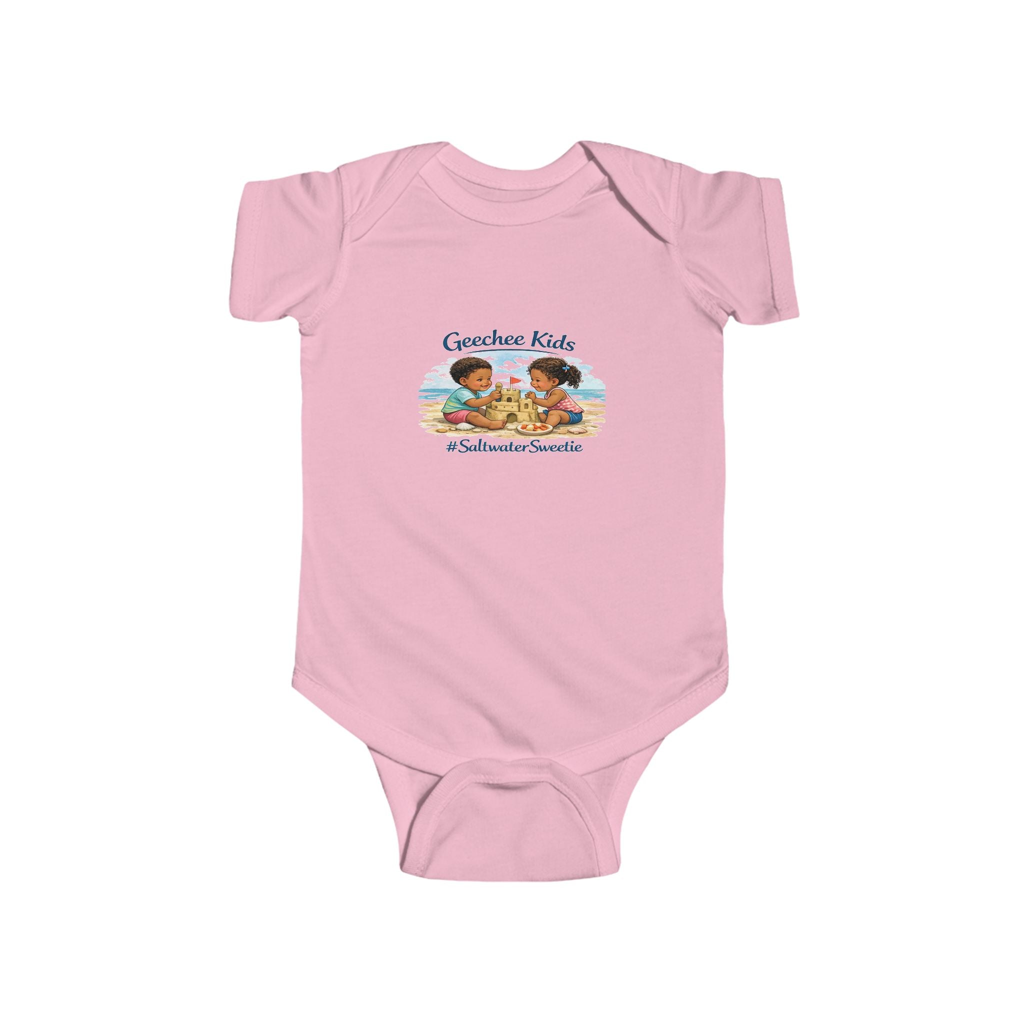 Infant Bodysuit - 'Greechee Kids' Beach Illustration with #SaltwaterSmile