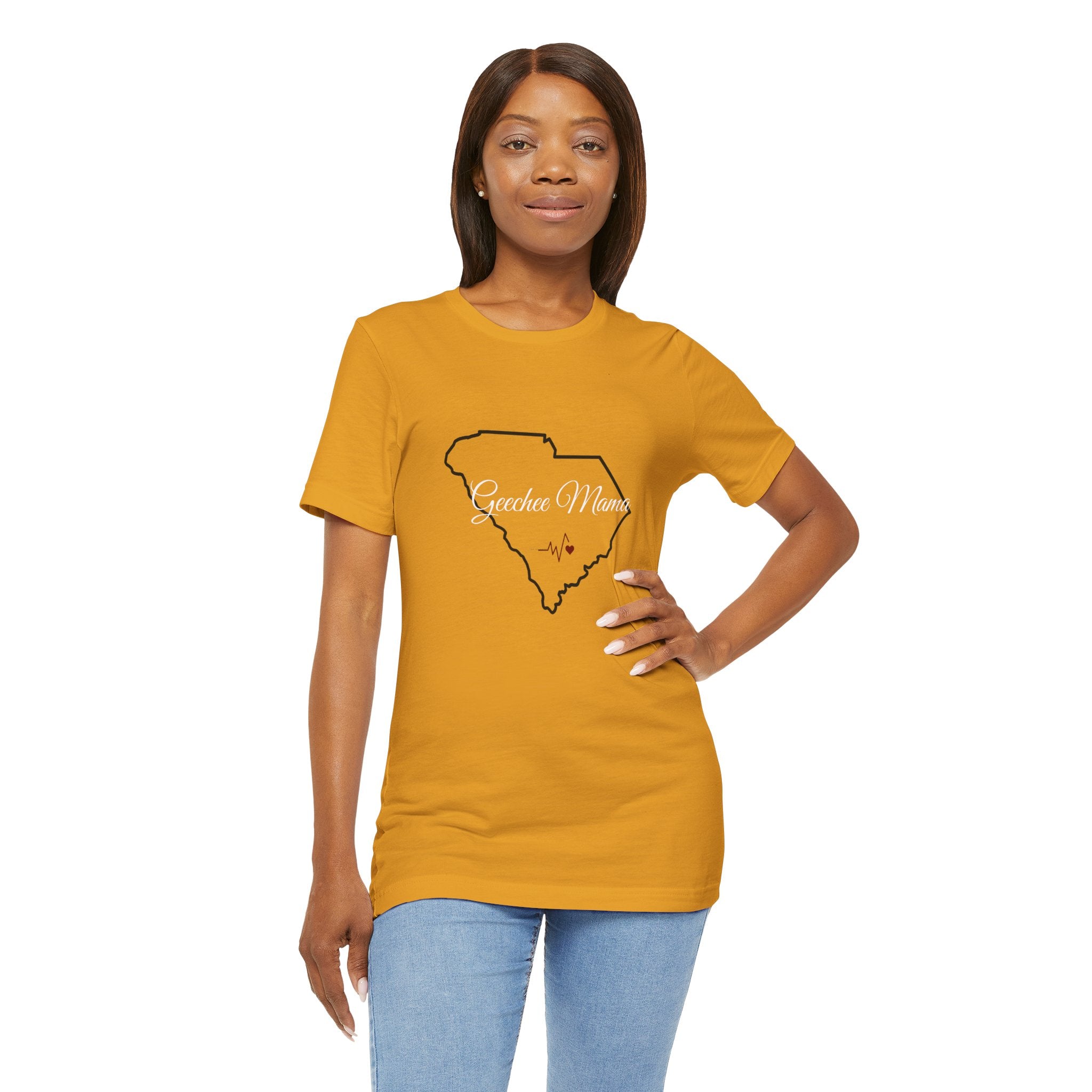 T-Shirt — "Geechee Mama" South Carolina Outline Mama Tee